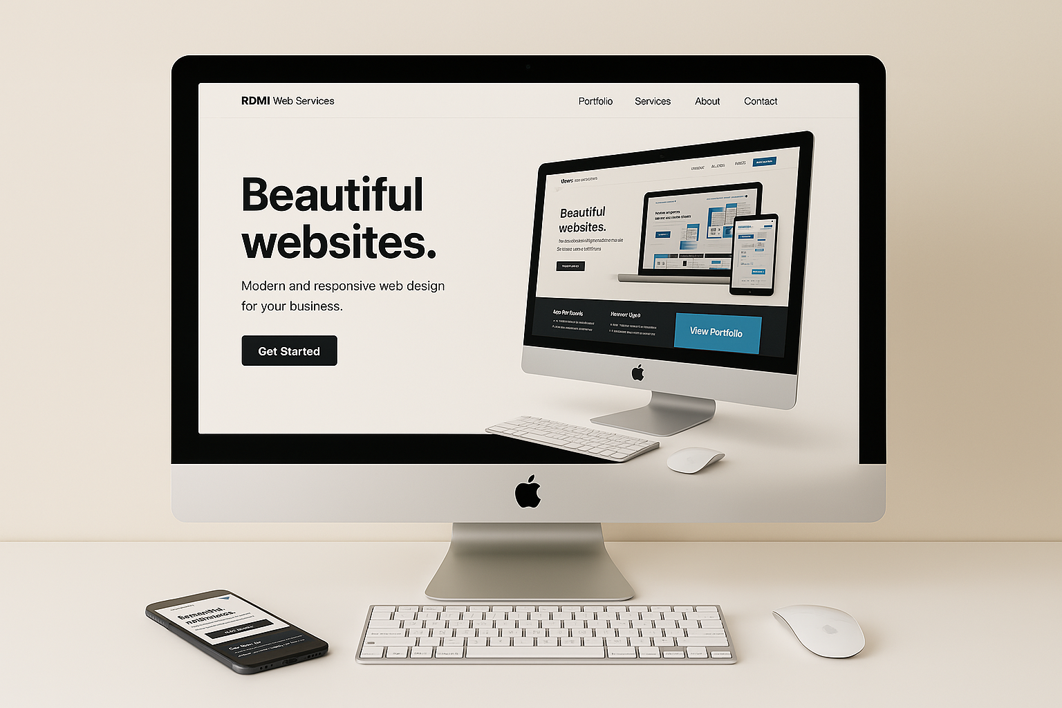 Showcase of a modern website design
